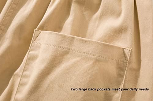 Vtuaol feminino shorts de carga elástica de algodão confortável shorts de ajuste solto