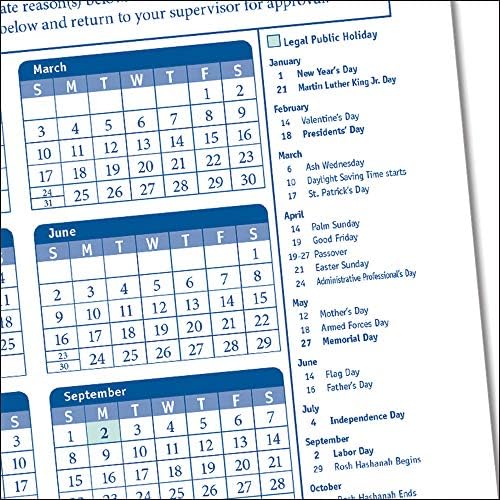 Cumprir a solicitação e aprovação de tempo de folga de 2019, 2 parte, pequena, 50 pacote