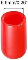 Meccanixity 200pcs tampas de borracha Tampa de tampa de 1/4 polegada PVC Vinil parafuso Protetor de rosca para parafuso parafuso preto vermelho preto