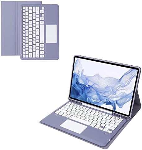 AnMengxinling Galaxy Tab S6 Lite Caso de teclado com touchpad, Galaxy S6 Lite 10,4 polegadas 2022/2020 Tampa do modelo com porta -lápis e teclado de trackpad destacável, roxo, roxo