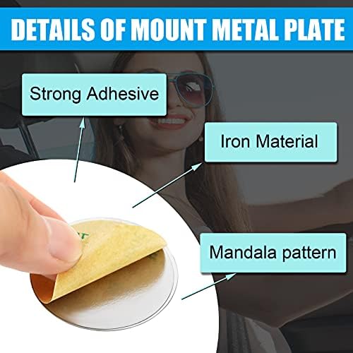 8 PCS Phone Magnet Car Placa de metal de metal Placa de metal para o suporte celular Magnetic Mount Compatível com Magnetic