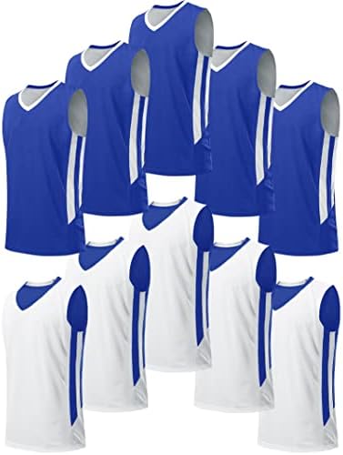 10 Pack Youth Boys Reversível Mesh Performance Desempenho Athletic Basketball Jerseys em branco uniformes para granel de luta