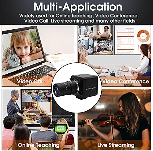 SVPRO 8MP USB Webcam 10x Optical Zoom USB Câmera com lente manual de 5-50 mm, Sony IMX179 Sensor Zoomable Câmera de Computador