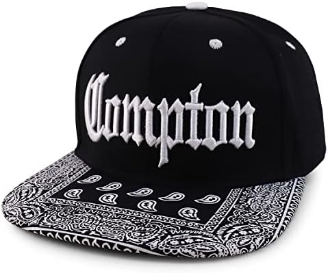 Trendy Apparel Shop Oversize XXL Antigo Inglês Compton Bordado Bordbill Snapback Baseball Cap