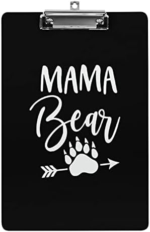Mama Bear Moda de transferência Tamanho da letra Decorativa Placas de clipes com clipe de metal de baixo perfil 9 x 12,5