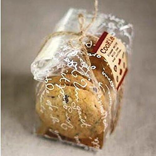Bolsas de biscoitos de plástico transparente com inserções de ouro