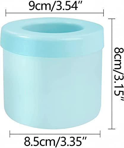 Molde de cubo de gelo NadUSEP, Cilindro de cilícon 3D Cubos de gelo Bandeja com tampa, mini bandeja de cubo de gelo fabricando