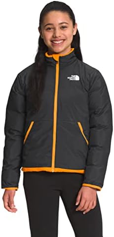 O North Face Teen Reversível Reversível Down Jacket, Cone Orange, Médio