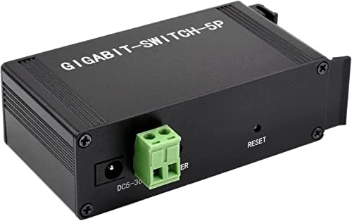 CBHioarpd WaveShare Industrial Grau 5p Gigabit Ethernet Switch IEEE 802.3x Complexo compatível com Full-Duplex 10/10/1000m