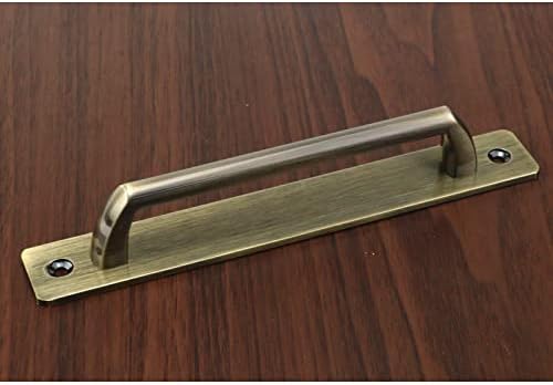 Tighall 2pcs Bronze deslizamento da porta do celeiro com placa, maçaneta da porta da base quadrada com parafusos,