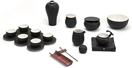 Zlxdp presente prático conjunto completo de chá conjunto de chá Conjunto de chá de hóspedes Cerâmica Conjunto de