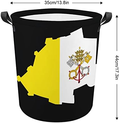 Mapa de bandeira da cesta da cidade do Vaticano