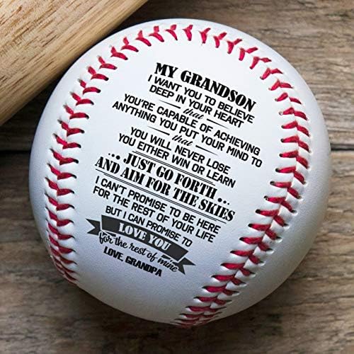 Presentes de beisebol do Quartzily Doptika para meninos - Beisebol personalizado - Presentes netos da vovó, neto presentes, bolas