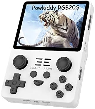Console de jogo portátil RGB20S POWKIDDY, 64 GB RK3326 SISTEMA DE CORES DE CORREE OPENO DE ESTRABO DE CORE, console
