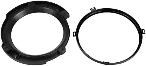 Leetuta preto de 7 polegadas redondo farol de montagem Ring Ring Set com anel de metal do farol para Jeep Wrangler JK 2007-2017