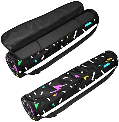 Black Stars Yoga Mat Carrier Bag com pulseira de ombro de ioga bolsa de ginástica bolsa de praia