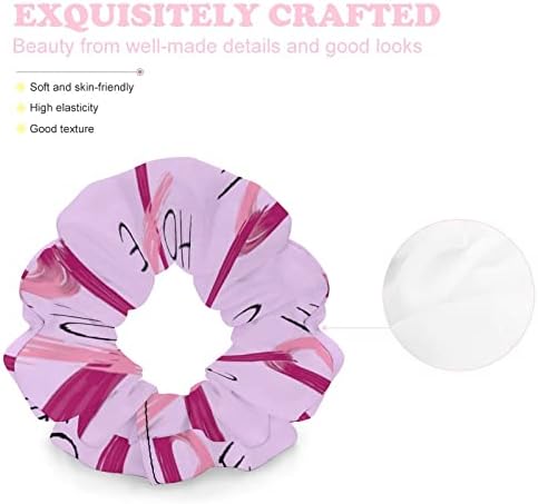 Fita rosa - Scrunchies de cabelo de câncer de mama Scrunchies elásticos faixas de cabelo laços de cabelos portadores de