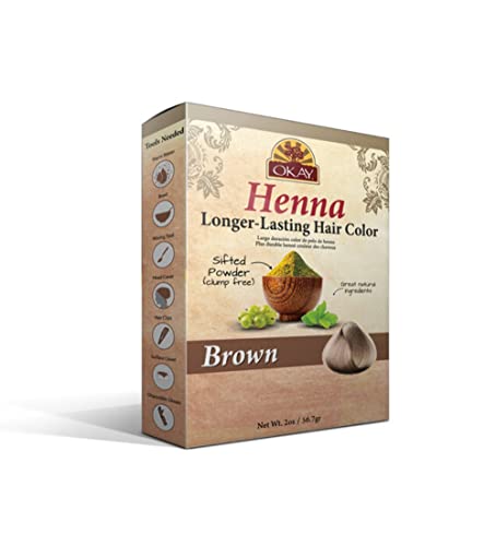 Ok, mais duradouro Henna cor marrom escuro 50gr / 2oz