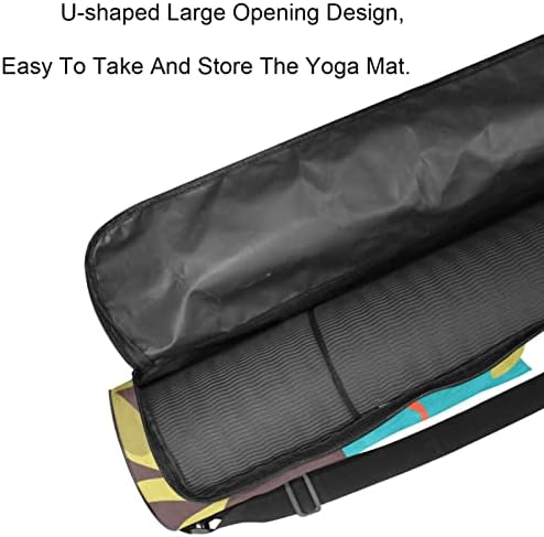 Ratgdn Yoga Mat Bag, Floral Frog Dragonfly Exercício de ioga transportadora de tape