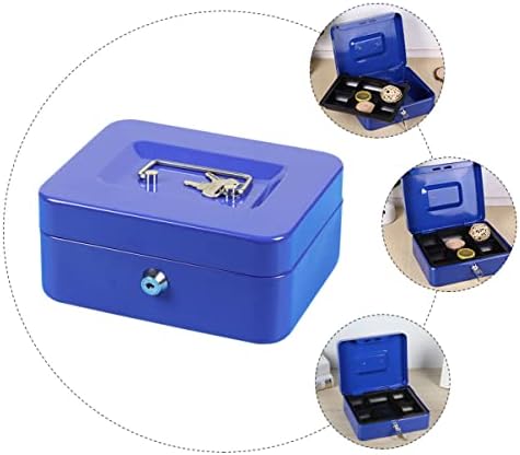 1pcbox credencial Iron Fire Properte Seção Banco Seção Movável Organizador Passaporte Chave Arquivo Bloqueio duplo Caso