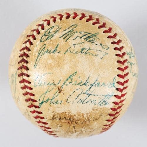 1953 Milwaukee Braves assinado pela equipe de beisebol na temporada inaugural - CoA JSA - Bolalls autografados