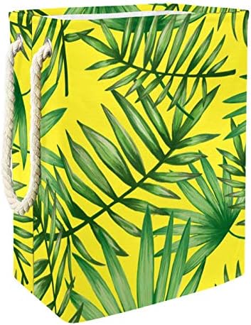 Indicultor tropical Palmetto Pattern sem costura Lavanderia cesto de roupas prejudiciais à prova d'água cesta de roupas para roupas