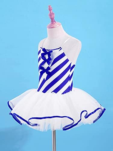 Fldy Kids Girls Halloween Christmas Dance Trajes Candy Cane listrado Tutu Dress Dress Donice Dancewear