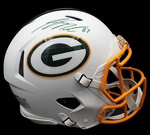 Jordy Nelson assinou Green Bay Packers Speed ​​Speed ​​Authentic White Matte NFL Capacete - Capacetes NFL autografados