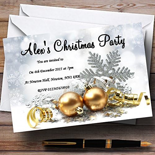 O card zoo dourado bufas personalizadas natal/ano novo/convites para festas de férias