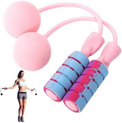 Corda de salto sem fio rosa Sportisimo com alças confortáveis, qualidade premium, melhor corda leve para fitness, perda de