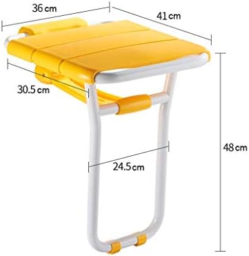 Fxlymr chuveiro chuveiro de chuveiro montado na parede, assento de chuveiro dobrável, materiais de liga de alumínio e assento