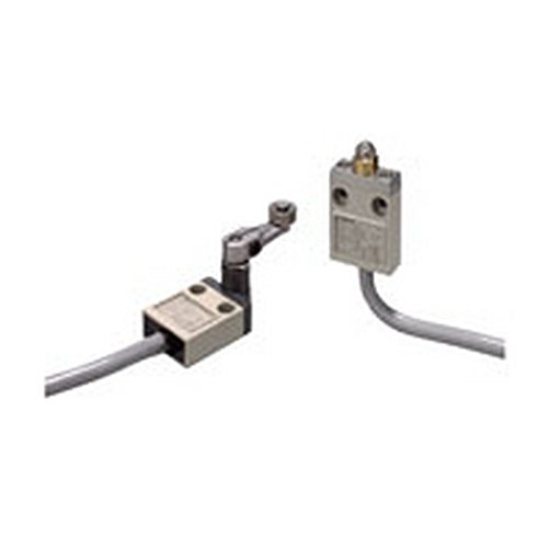 OMRON D4C-1202 Chave de limite fechado compacto, êmbolo de rolo, cabo resistente ao óleo VCTF, 5A a 250VAC e 4A na corrente nominal de 30VDC, comprimento do cabo 3M