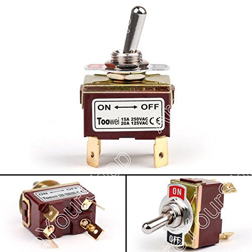 1pcs altern switch 2 terminal 4pin on-off 15a 250v altern switch boot dpst industrial g