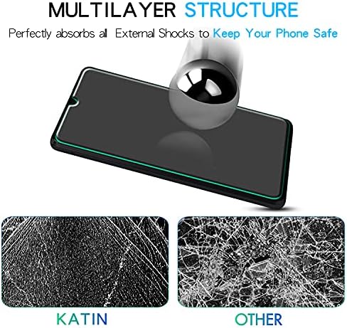 Katin [2-Pack] projetado para o protetor de tela de vidro temperado de Galaxy A42 5g Samsung A42, 9H, dureza, amigável de casos