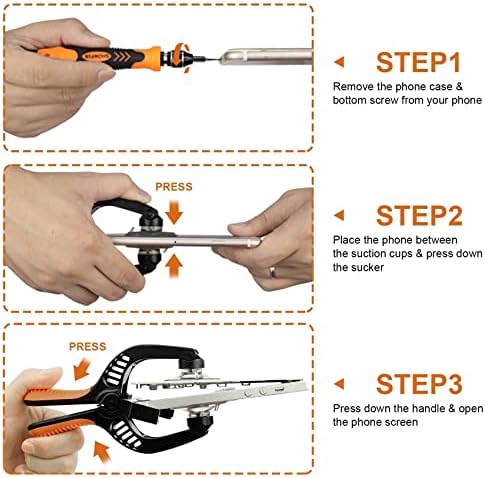 kit de ferramentas de abertura da tela do iPhone, kit de ferramentas de reparo do iamela para iPhone, chave de fenda de precisão