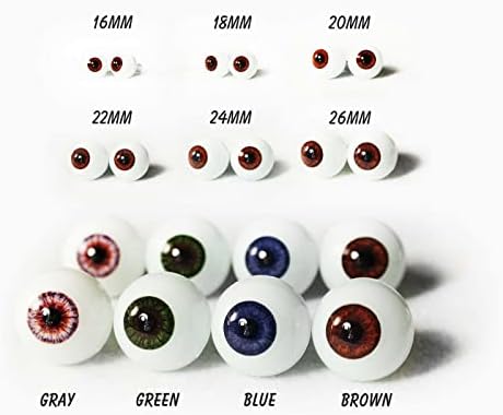 2pcs glástico hiper-realista de olhos oculares feitos no Japão