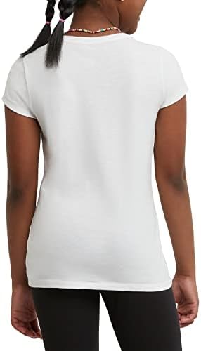 Camisetas de algodão das garotas de Hanes, camisetas de garotas essenciais, camisas de algodão para meninas, 2 pacote