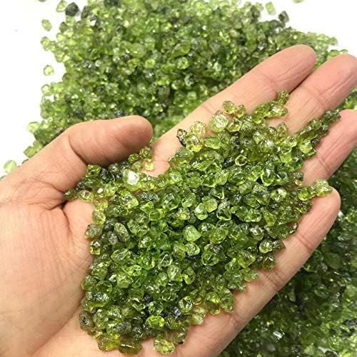 Shitou22231 50g natural olivina verde peridot cascalho de cristal cálculos minerais e minerais cálculos de cura de minerais