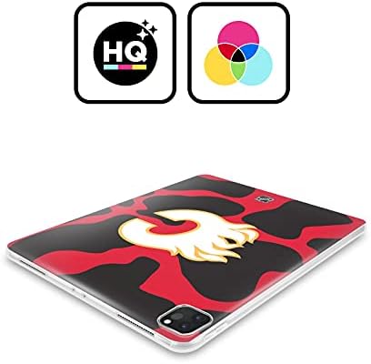 Projetos de capa principal licenciados oficialmente NHL Cow Padrão Calgary Flames Soft Gel Case compatível com Apple iPad
