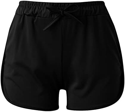 Shorts de motociclista para mulheres com bolsos levantando bumbum de alta cintura esportiva shorts alongados esportes de verão perneiras