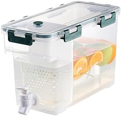 Chaleira fria com torneira na geladeira 3.5l de grande capacidade armazenamento para recipientes de armazenamento de despensa de cozinha suco de suco de frutas