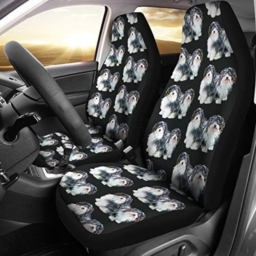 Capas de assento de carro de carro de padrão de cachorro havanês