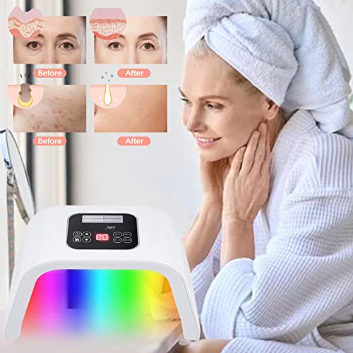 LED-FACE-MASK-LIGHT-THERAPIA 7 EM 1 COLOR LED Máscara Face Máscara Spa Equipamento Facial Skin Skining Light Facial Body Beauty Machine