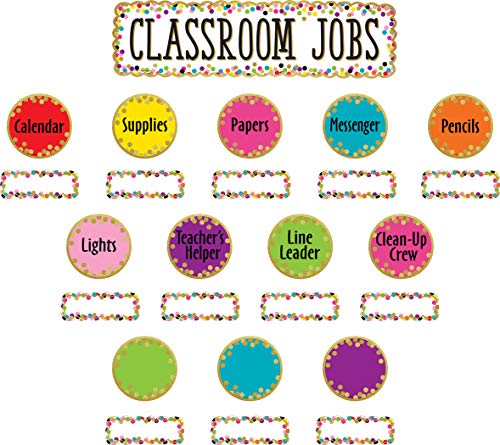 Professor criou recursos Confetes da sala de aula Jobs Mini Bulletin Board Set