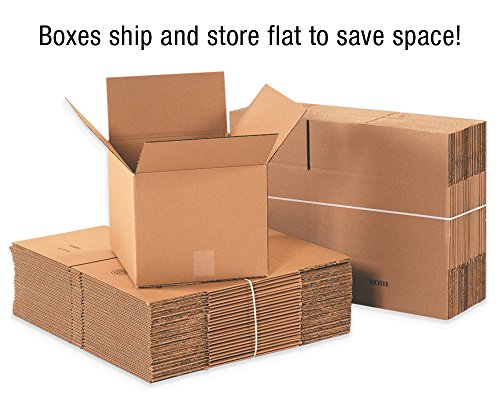 Caixas rápidas BF1477 Caixas de papelão longas, 14 x 7 x 7 , corrugado de parede única, para envio ou movimentação de itens longos