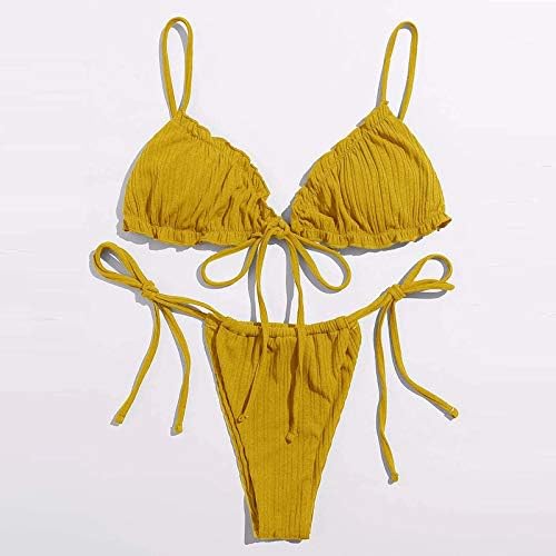 Conjuntos de biquíni para mulheres, maiô para mulheres de 2 peças Biquíni Sexy Swimwear Halter String Bikini Sets