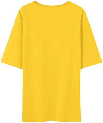 Camisetas de Páscoa para mulheres camisa de manga curta pescoço redondo tops gráficos fofos