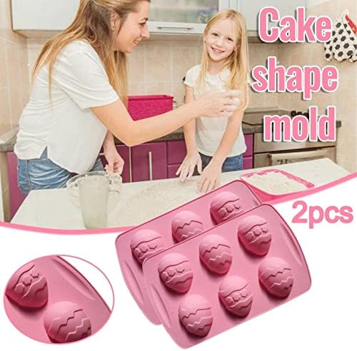 Jiabing 1/2/3/4pc de moldes de silicone de ovo de páscoa para chocolate, biscoito, bolo, 6 orifícios moldes de meia esfera, facilmente moldado Silicone Baking Candy Candy Chocolate Fondant Ferramentas Ferramentas para fazer