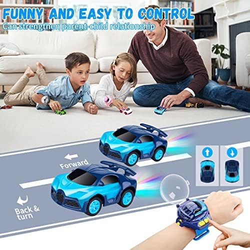 M & Hong Mini Remote Control Car Brinquedos, 2022 Novo Cartoon RC de 2,4 GHz RC Watch Racing Car, Charging USB Carro de controle