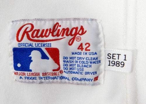 1989 California Angels Mike Ramsey 6 Game usou Jersey White All Star Game P 996 - Jogo usado MLB Jerseys